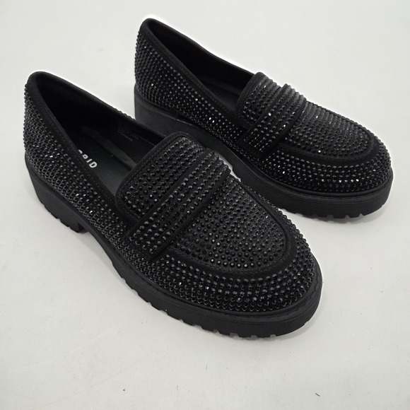 torrid Shoes - Torrid Embellished Loafer Size 9WW Chunky Goth Glam Workwear Slip On Comfort Lug